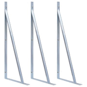 Staffe di Supporto per Recinzione 3 pz in Acciaio Zincato cod mxl 64429