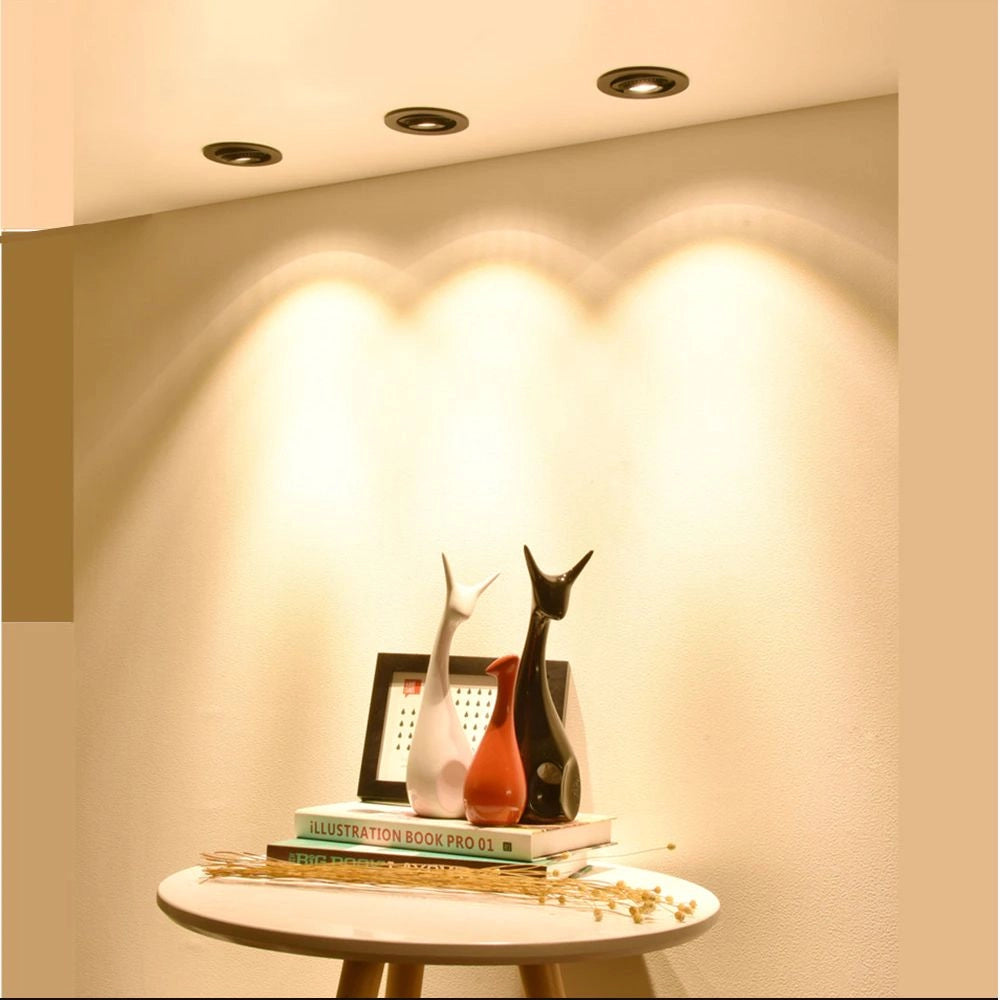 Faretto incasso tondo nero orientabile GU10 Videx Spotlight