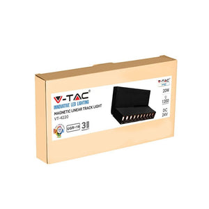 10*2W LED Magnetico SMD SMD Spotlight lineare Linea Black IP20 24V 3000K