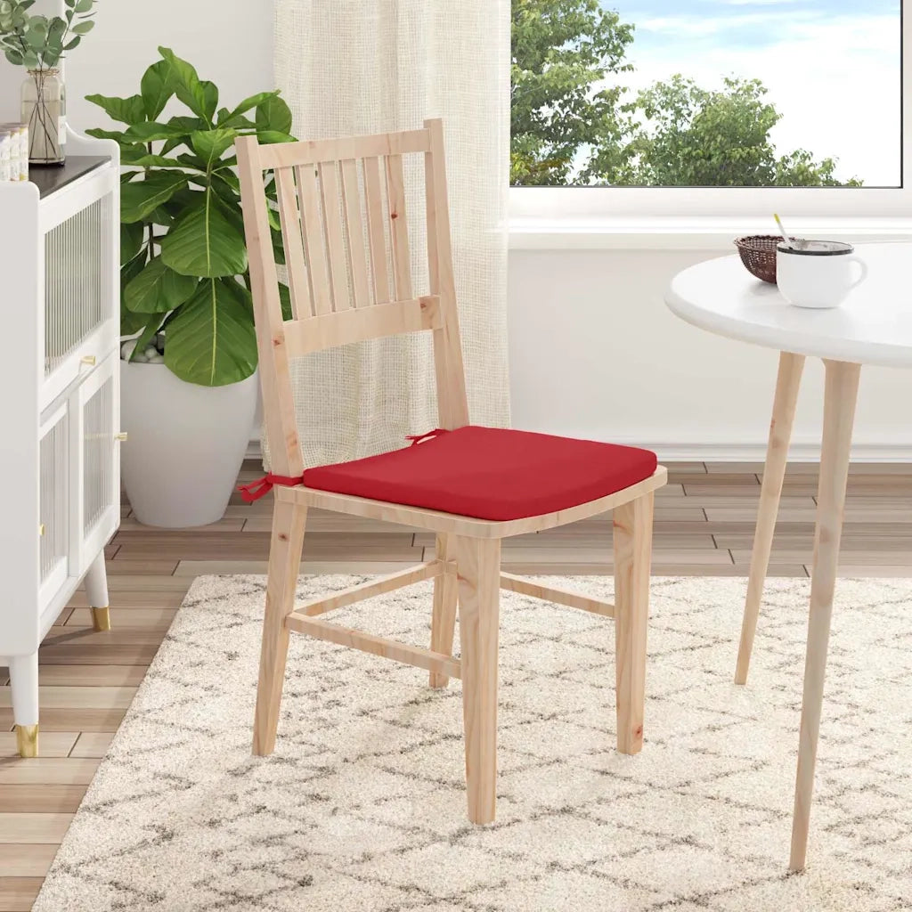 Cuscini per Seduta 4 pcs Rosso 40 x 40 x 3 cm Tessuto 42015201