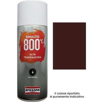 SMALTO SPRAY 100% ACRILICO ALTE TEMPERAT AREXONS - MARRONE ML 400- 6 pezzi