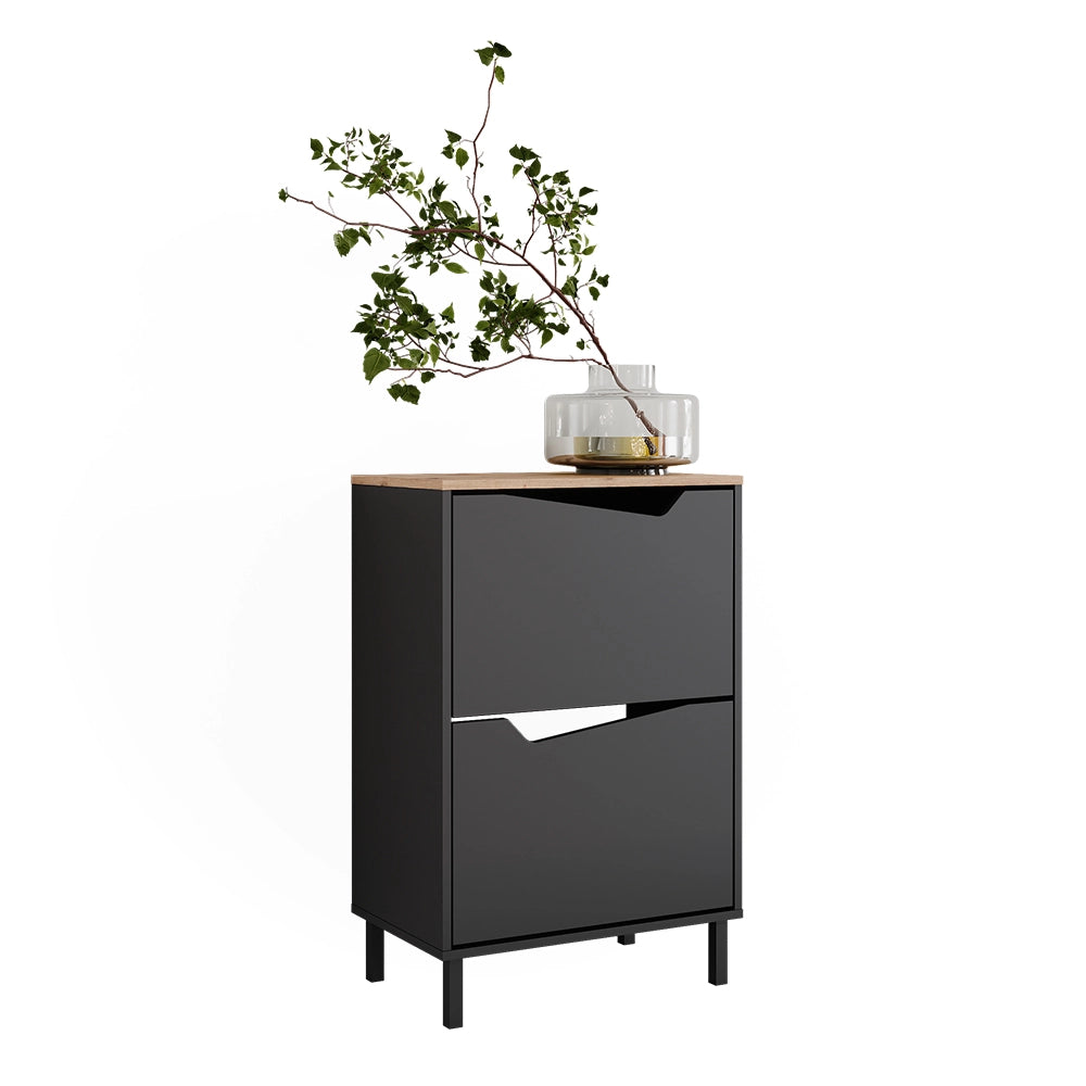 Vicco Scarpiera da ingresso Antracite/Artisan 60 x 91.6 cm con 2 scomparti