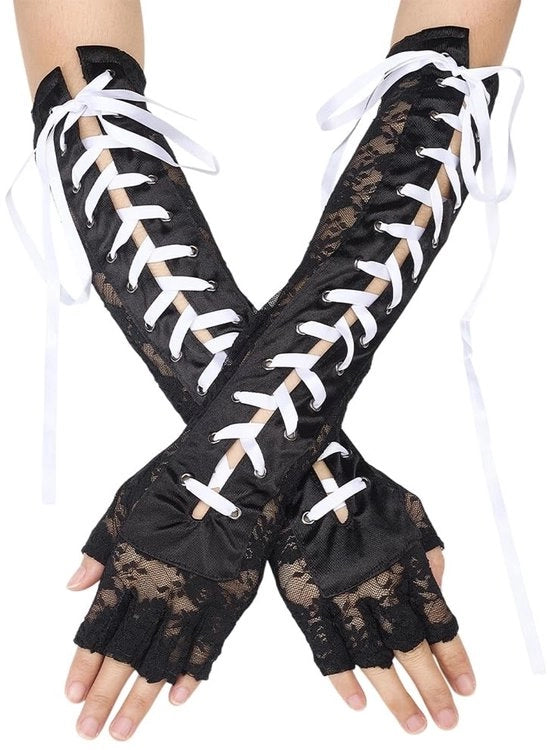 Manopole senza dita - Avvolgibili - Manopole per braccio con lunghe maniche - Materiale confortevole - Respiranti e leggere - Dimensione universale