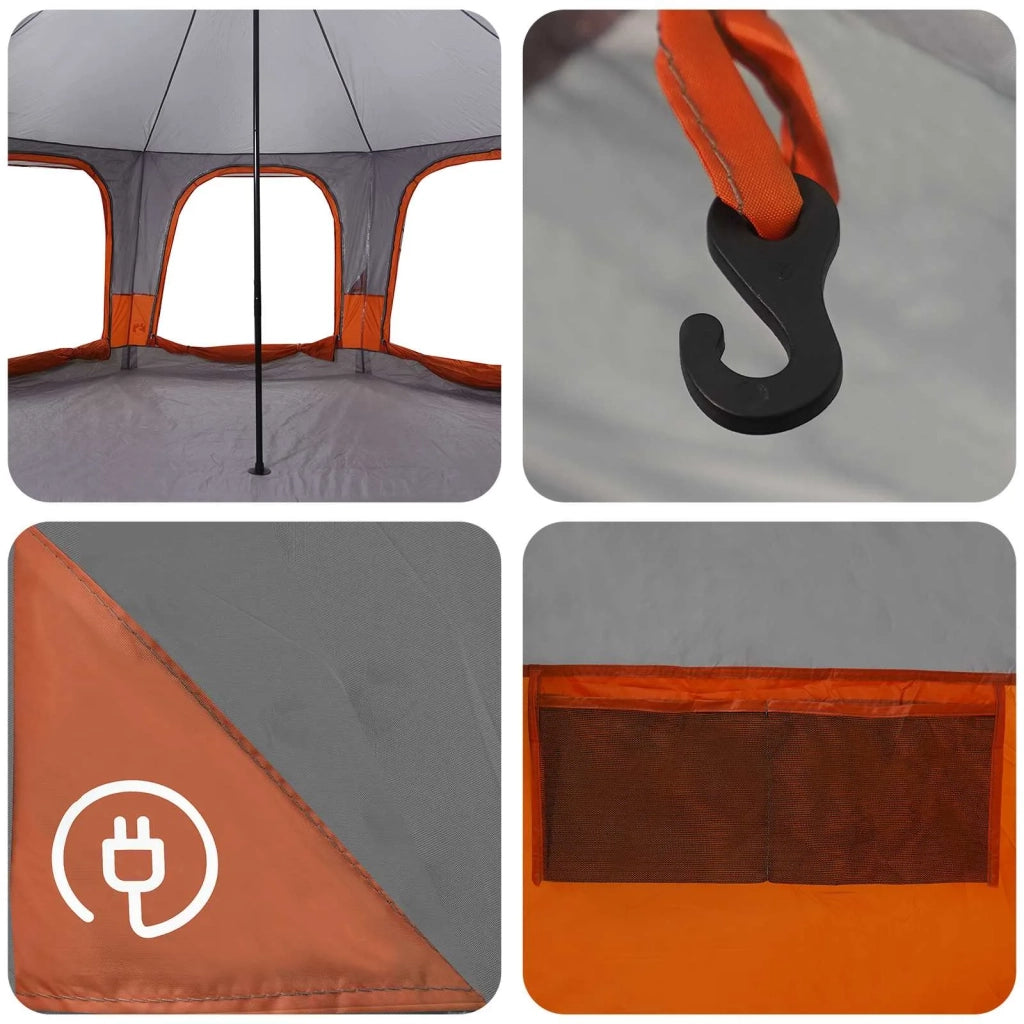 Tenda Familiare Grigio e arancione 5 persone 42017396