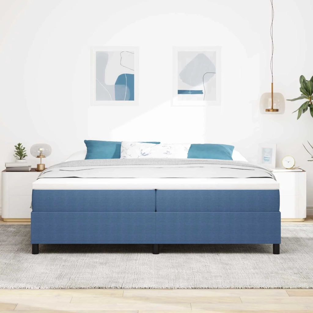 Struttura letto piattaforma Blu 200 x 200 cm Tessuto in Cords 3337430