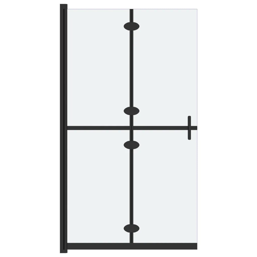 Parete per Doccia Walk-in Pieghevole in Vetro ESG 80x190 cm 151193