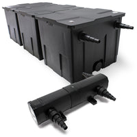 Set SunSun: Filtro a 3 camere per laghetto 90000l Chiarificatore UVC 36W