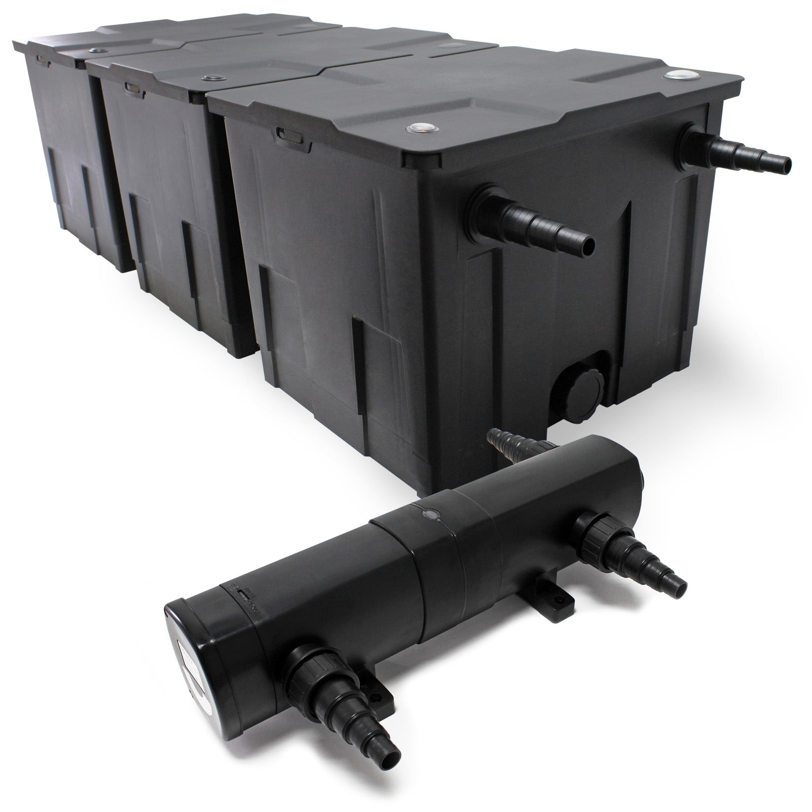 Set SunSun: Filtro a 3 camere per laghetto 90000l Chiarificatore UVC 36W