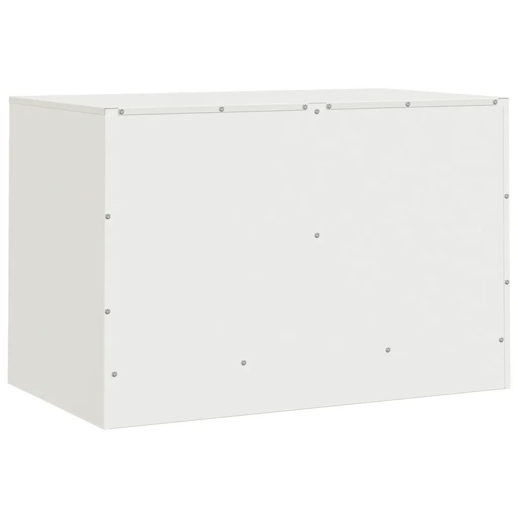 Mobile Porta TV Bianco 67x39x44 cm in Acciaio 841641