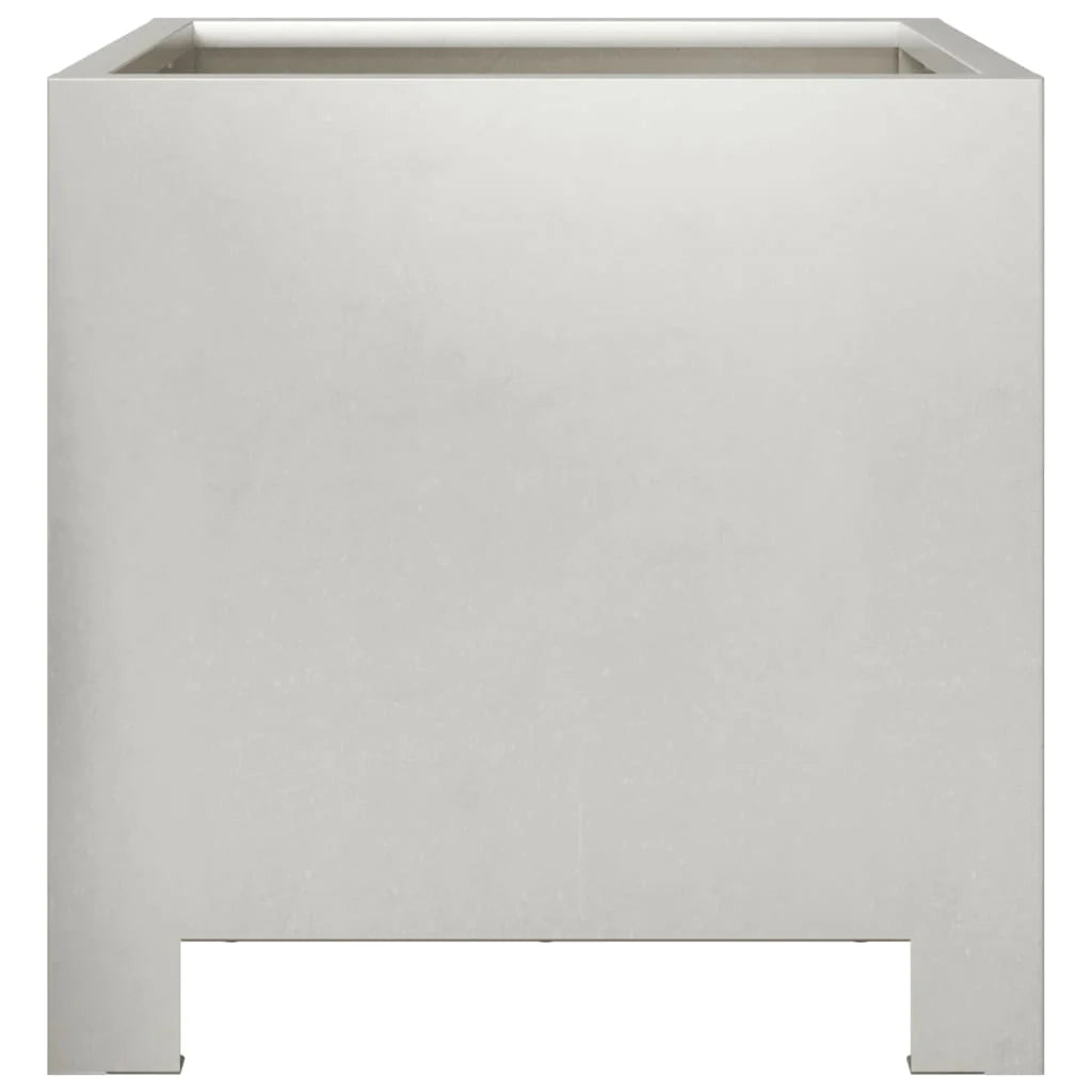 Fioriera rialzata per piante fiori terrazza giardino 30 x 30 x 30 cm acciaio inox argento 02_0037493