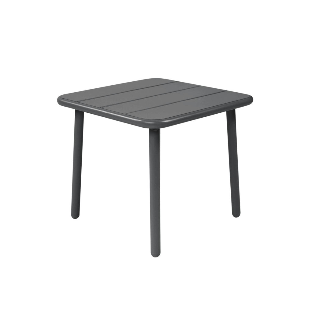 Tavolino da giardino quadrato in acciaio, 45 cm, antracite