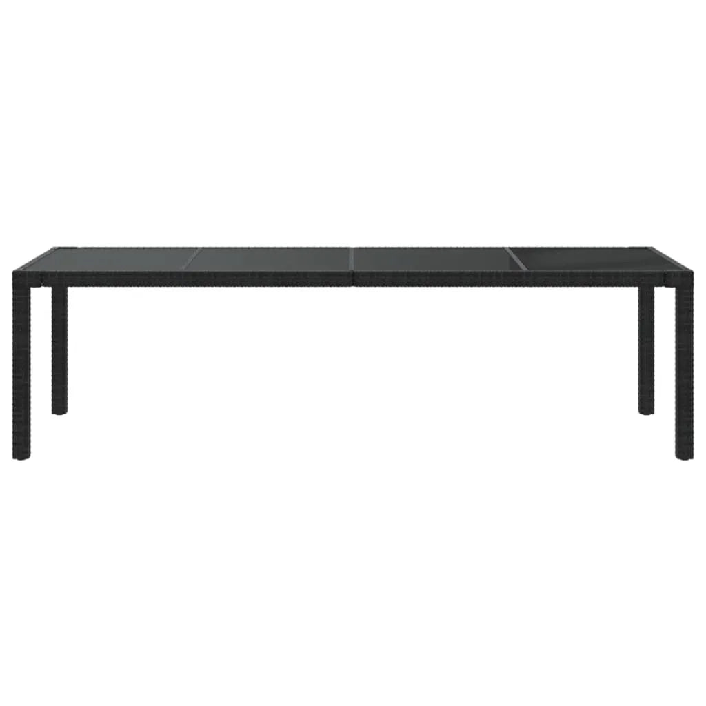 Set da Pranzo Esterni 11pz con Cuscini Polyrattan Nero e Grigio 3094940
