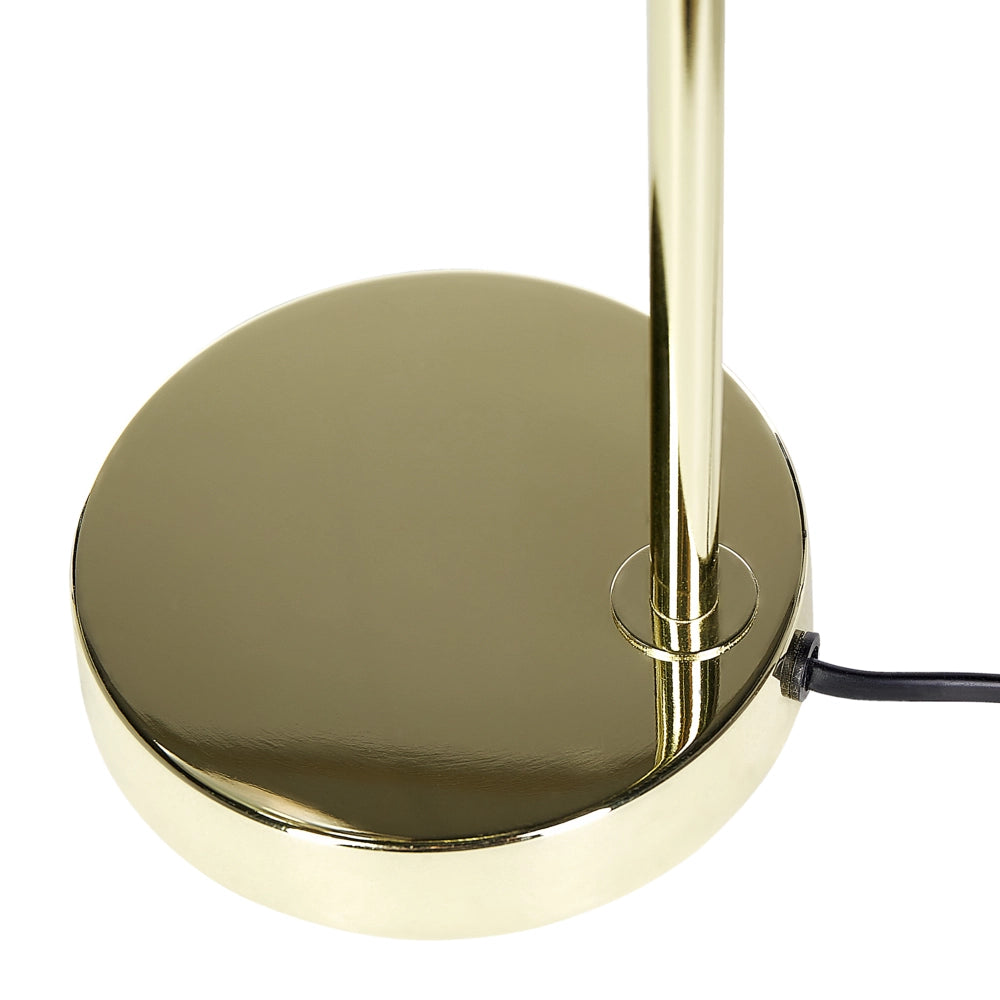 Lampada da tavolo in acciaio e vetro color oro moderna soggiorno camera da letto