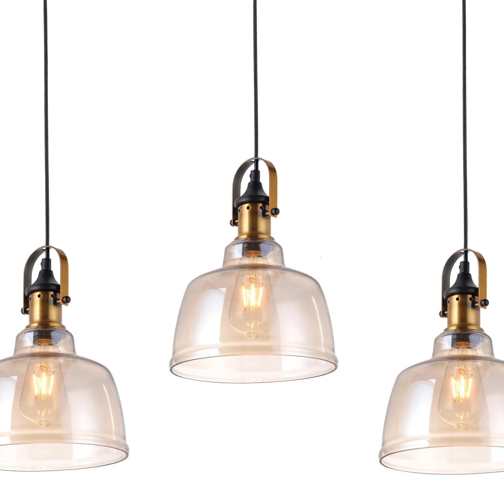 LÚZETE - LAMPADA DA SOFFITTO 3 LUCI FEBBRAIO CRISTALLO CHAMPAGNE BASE RETTANGOLARE