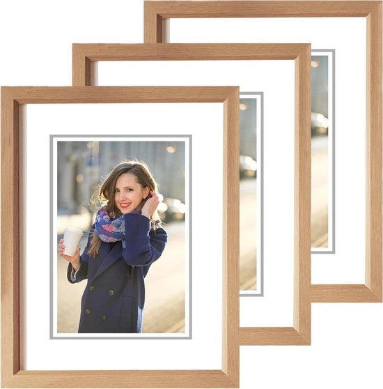 Set di cornice in legno per foto 15 x 20 cm - Design Art Deco - Adatto per camera da letto, soggiorno e ingresso