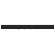 Paravento a 9 Pannelli in Tessuto 1200x80 cm Nero cod mxl 8737