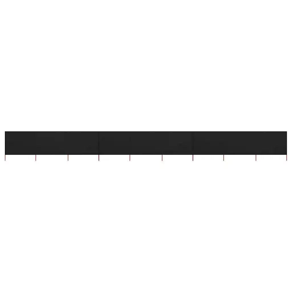 Paravento a 9 Pannelli in Tessuto 1200x80 cm Nero cod mxl 8737