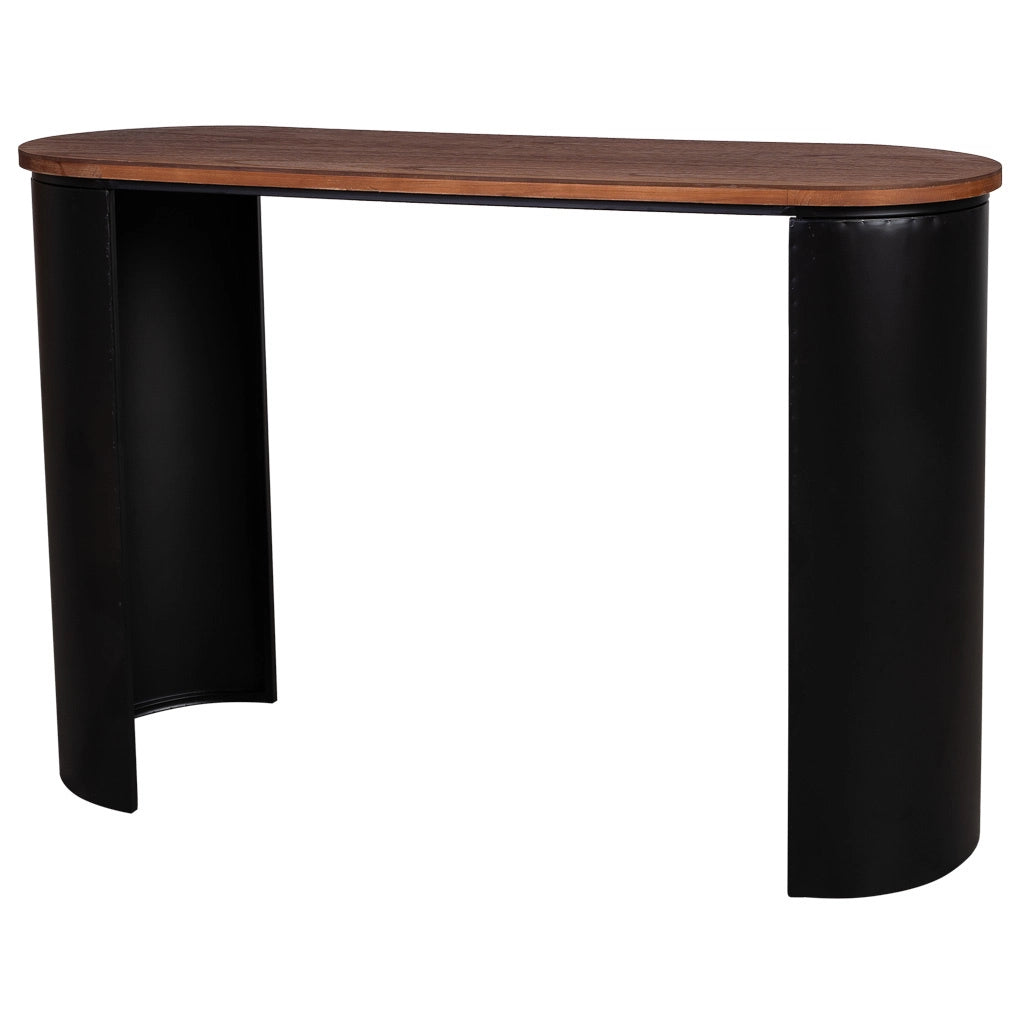 Mobile da ingresso in legno nero 120x40x79.5h cm