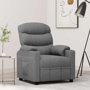 Divano Sedia-Poltrona Reclinabile in Tessuto Grigio Chiaro 471283