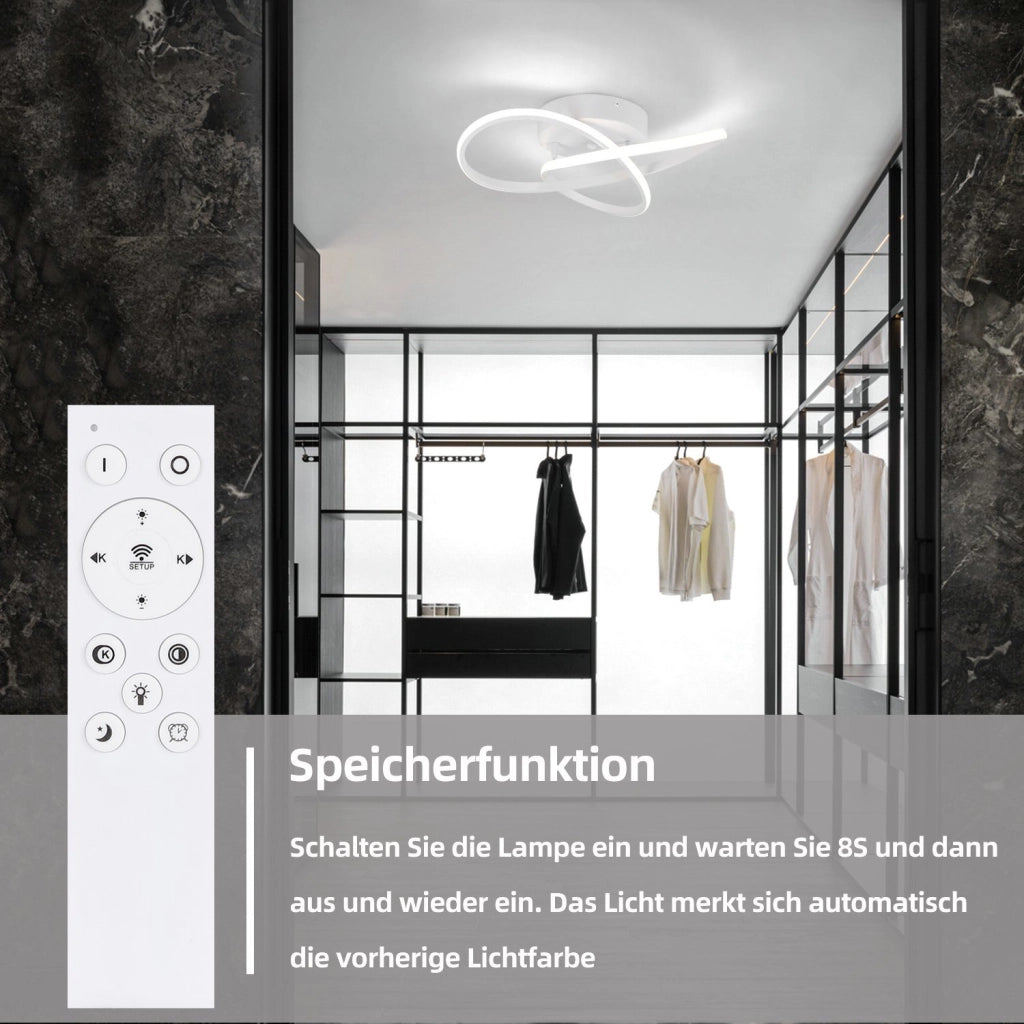 ZMH Lampada da soffitto a LED Design 3 Lame con Colore Regolabile e Dimmerabile