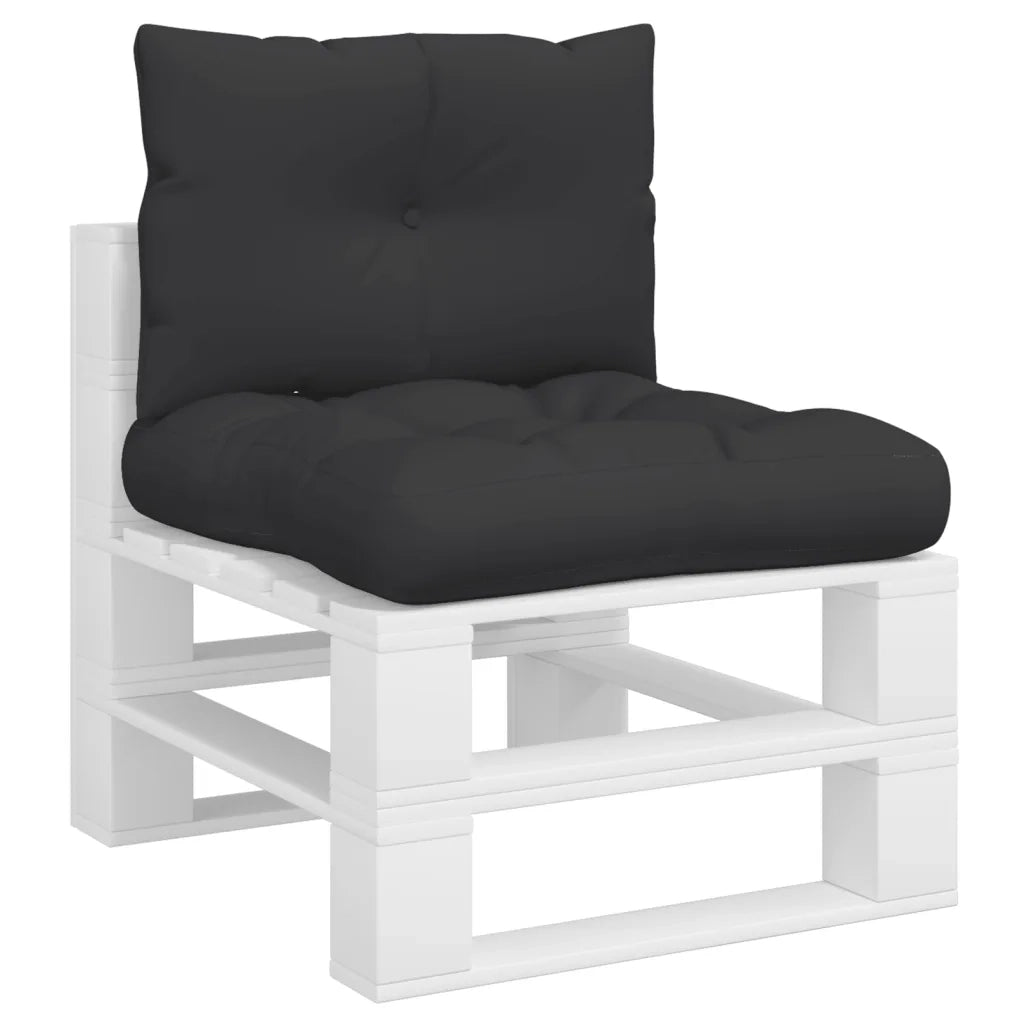 Cuscini per Pallet 2 pz Neri in Tessuto 360841