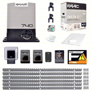 FAAC DELTA 2 740 KIT 6MT CREMAGLIERA METALLO AUTOMAZIONE CANCELLO SCORREVOLE dfm