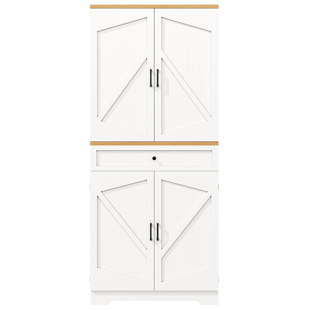 Armadio Cucina Alto 80x40x180cm - Xylo - Moderno con 12 Scomparti e Cassetti