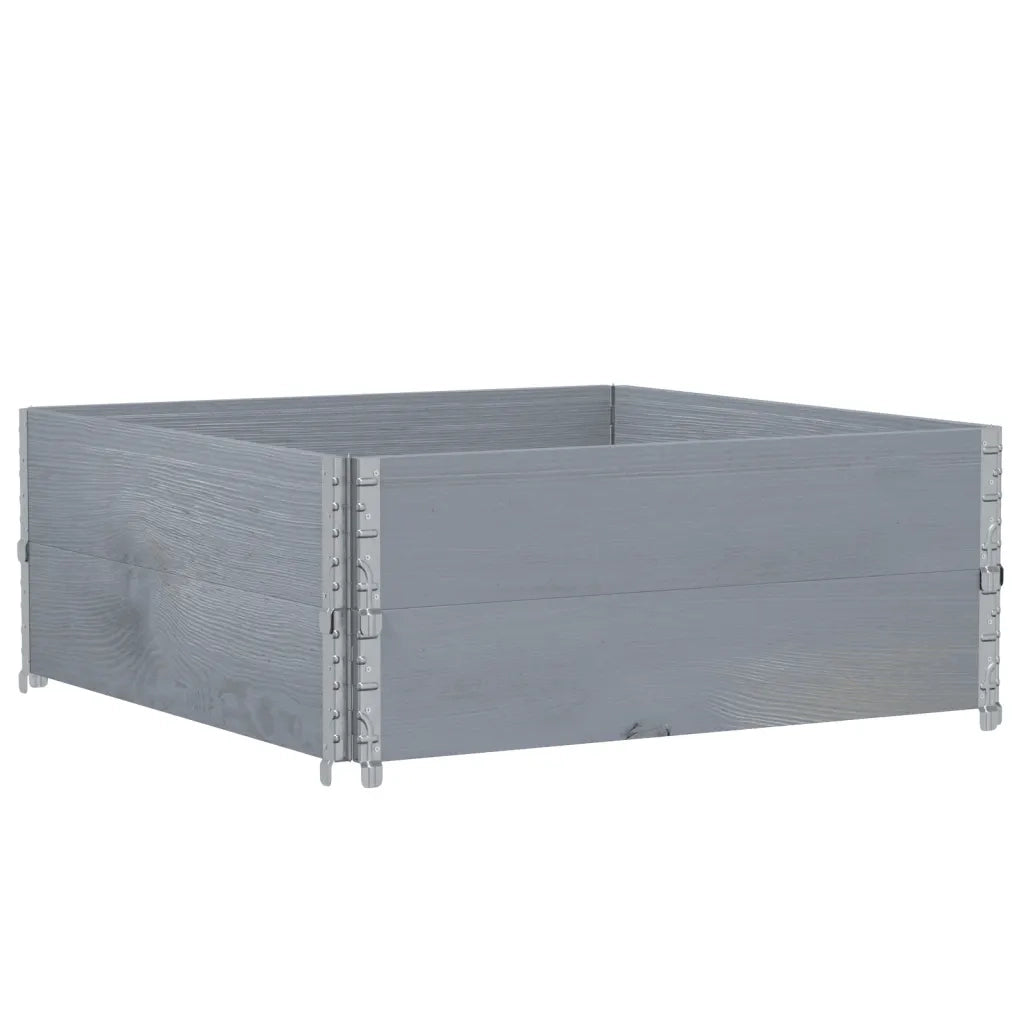 Fioriera da Giardino Grigia 100x100 cm Legno Massello di Pino 3295401