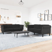 Set di Divani 2 pz Nero in Velluto 3209224