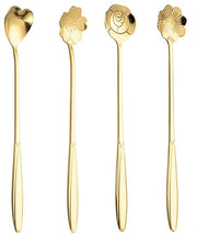 Lama in acciaio inossidabile con disegno di fiori - set da 4 pezzi - materiale di alta qualità - 17,7-18,1 cm