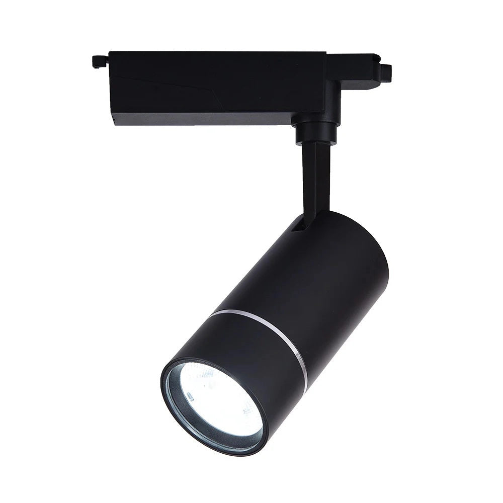 Faretto LED su Binario Monofase 30W Nero, Spot Orientabile in Alluminio 2700 Lumen Luce Fredda 6500K, Luce Naturale 4000K per Interni Colore della luce: Luce fredda