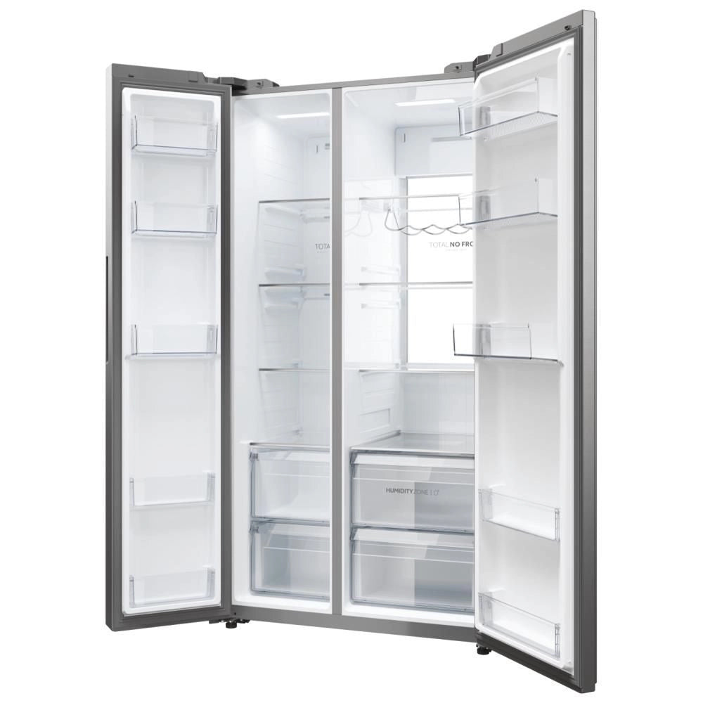 Haier HSW79F18ANMM frigorifero side-by-side Incasso/libero 611 L A Platino, Acciaio inox