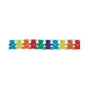 Trade Shop - 3 Festoni Carta Orso 3mt Orsetto Multicolor Bandierine Compleanni Nascita Party -