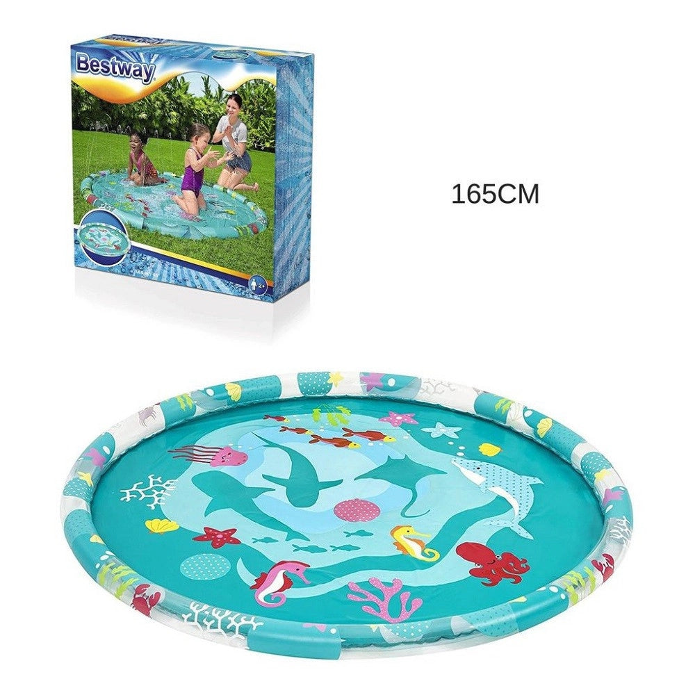Trade Shop - Tappetino Splash Con Getti D'acqua Effetto Fontana Fondale Marino 165 Cm 52487 -