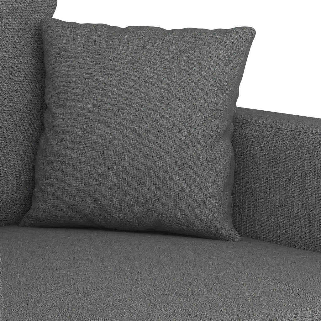 Set di Divani 3 pz con Cuscini Grigio Scuro in Tessuto 3201633