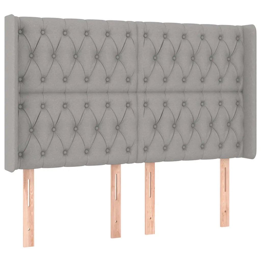 Letto a Molle Materasso e LED Grigio Chiaro 140x200 cm Tessuto 3139117