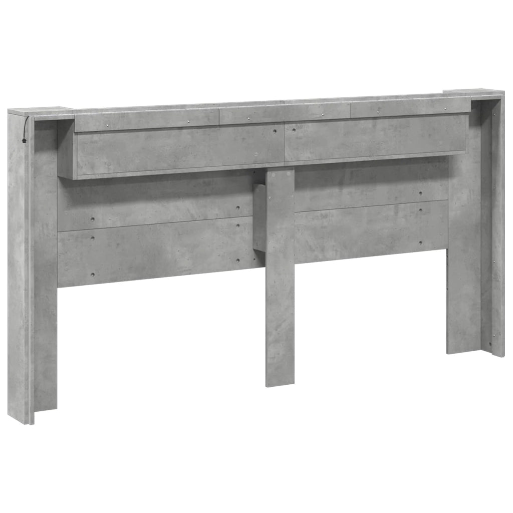Testiera Grigio cemento 200 x 16,5 x 103,5 cm Legno multistrato 3418701