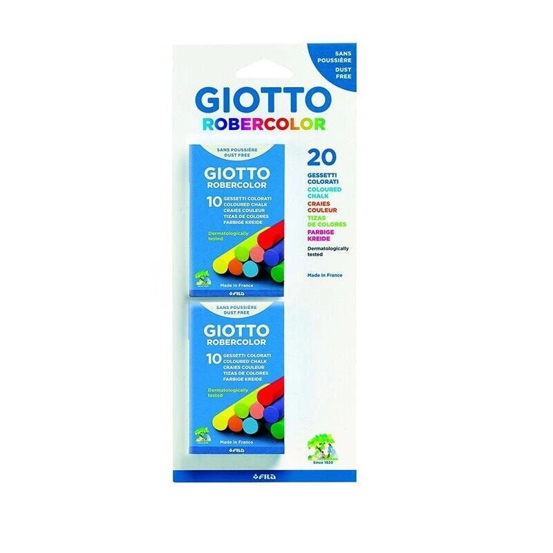 FILA GESSETTI PER LAVAGNA 20 PZ COLORATI