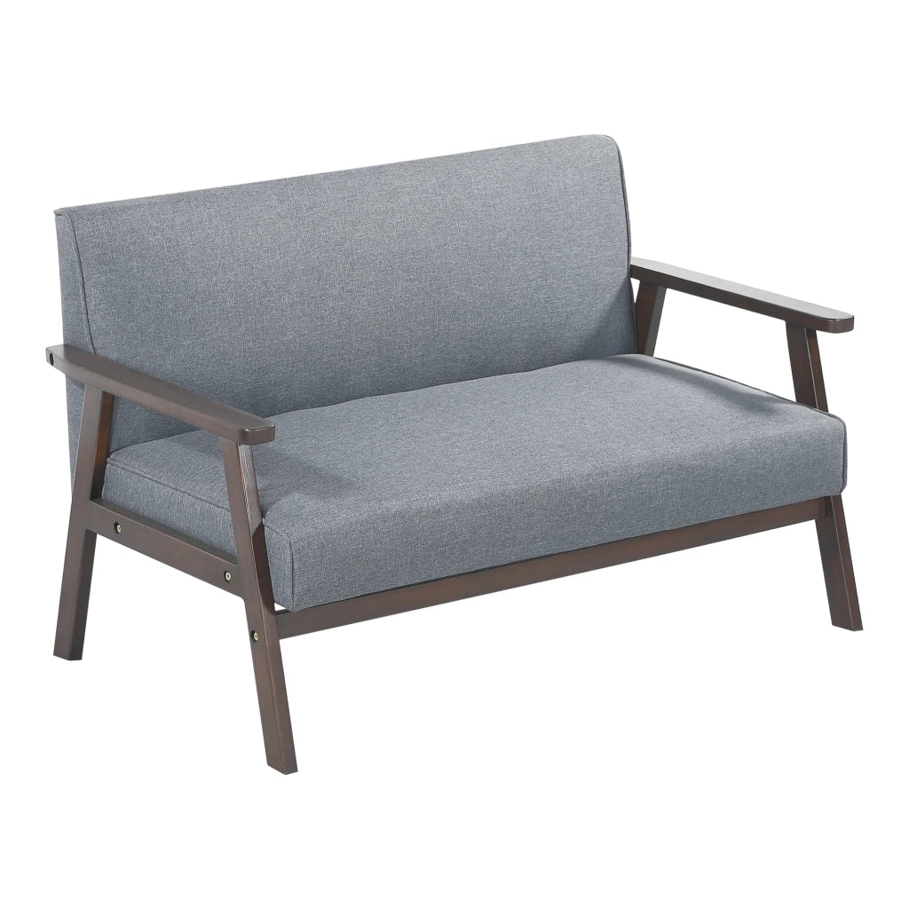 Divano/poltrona 2 posti 121 x 69 x 75 cm grigio 03_0009134