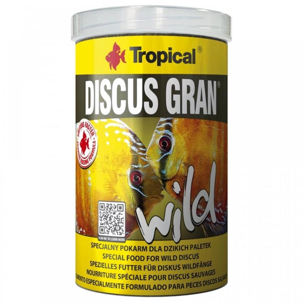 Tropical Discus Gran Wild - mangime granulare con astaxantina che intensifica i colori dei Discus Formato: 1000 ml