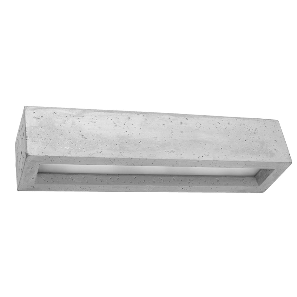 Applique POLARO 50cm cemento vetro grigio E27 Pure Lume