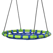 Altalena Nido per Bambini con Altezza Regolabile ¨C zephmum ¨C Blu e Verde ?100x120-180 cm