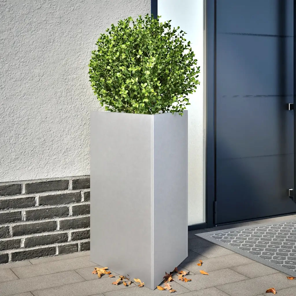 Fioriera da Giardino Triangolare 50x43x75 cm Acciaio Zincato 851181