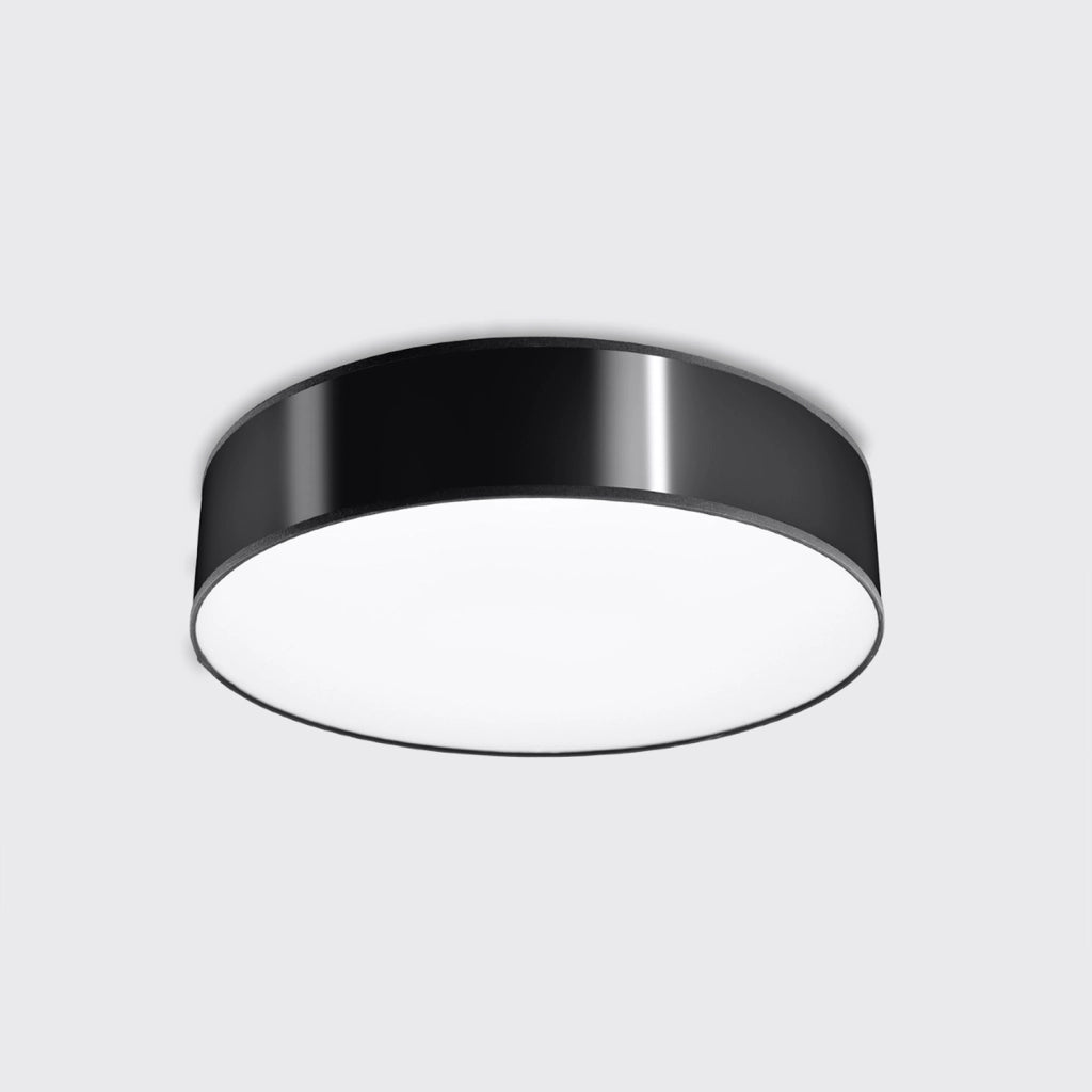 Plafoniera soffitto tonda nera Ø55 PIAZZA 4xE27 Pure Lume