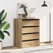 vidaXL Cassettiera Angolare Rovere Artigianale 60x41x76cm Multistrato