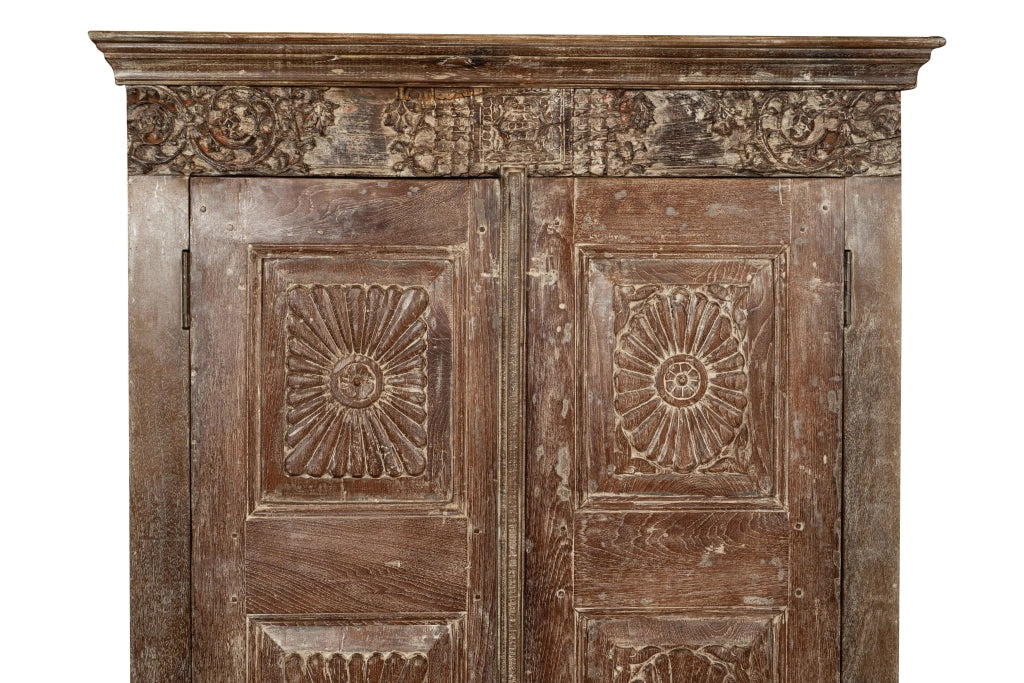 Biscottini Stipo Libreria in legno massiccio con porta antica Molto solido spazioso