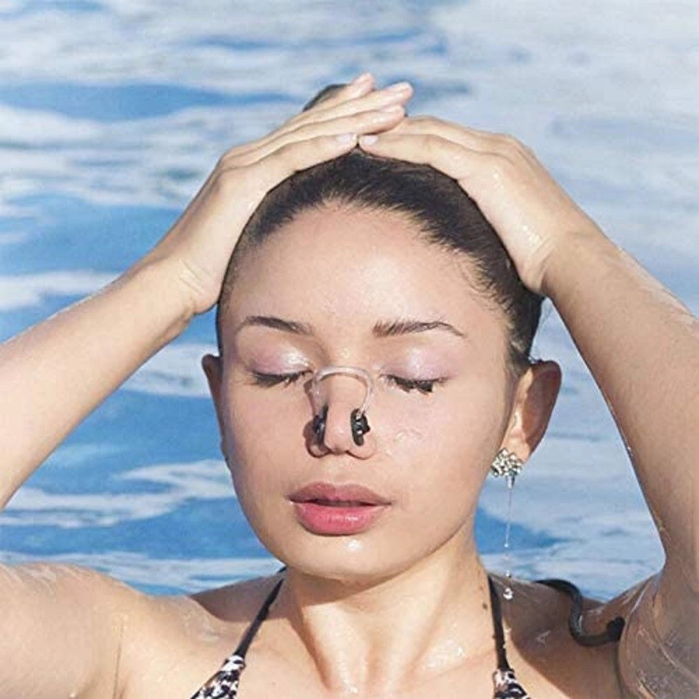 Trade Shop - Set Clip Naso Nuoto + Tappi Per Orecchie Immersioni Subacquee Assortiti 605431 -