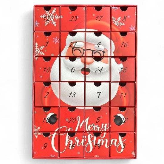 Calendario da Aprire per Natale 2025 - 24 Slittini - Calendario di Natale Apribile - Costruzione in Cartone Rigido - Adatto per Bambini e Adulti - Disegno Colorato