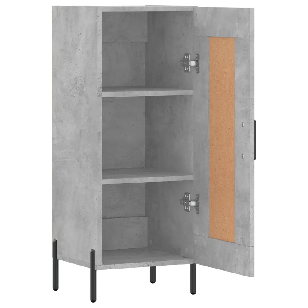 Credenza Grigio Cemento 34,5x34x90 cm in Legno Multistrato 830456