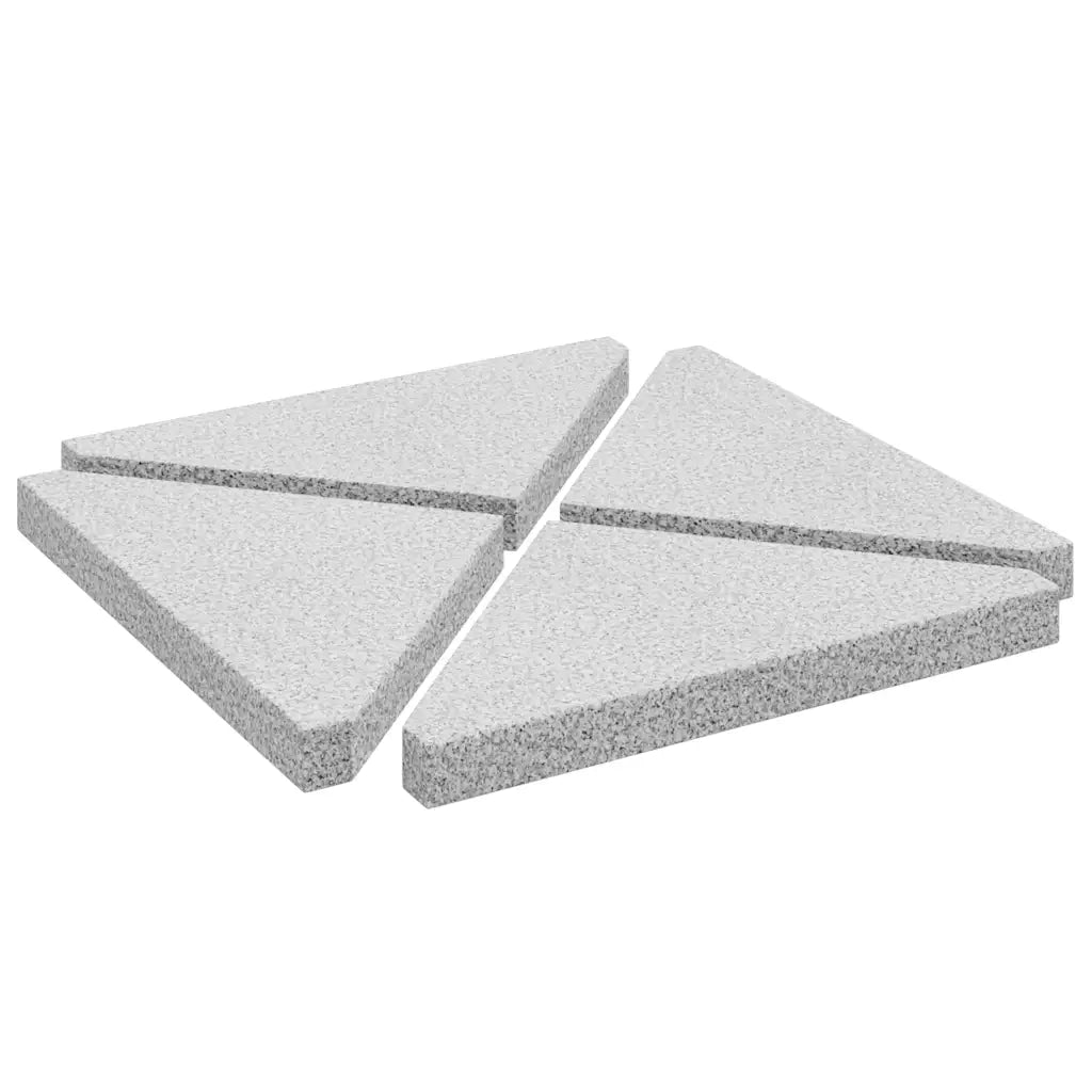 Piastre per Parasole 4 pz in Granito Triangolare 14 kg Grigio 3318585
